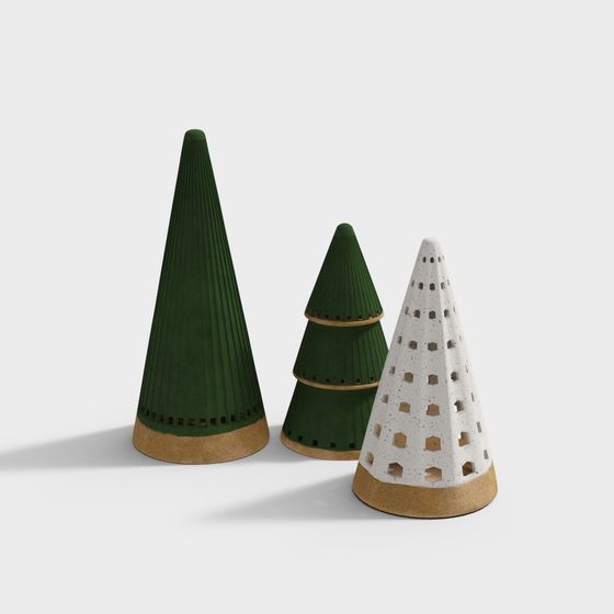 Stylish Cone-Shaped Sculptures 3D model