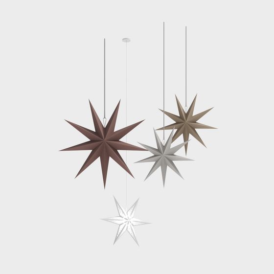 Elegant Star Hanging Light 3D model for Modern Spaces