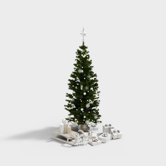 Christmas Tree 3D model: A Winter Wonder