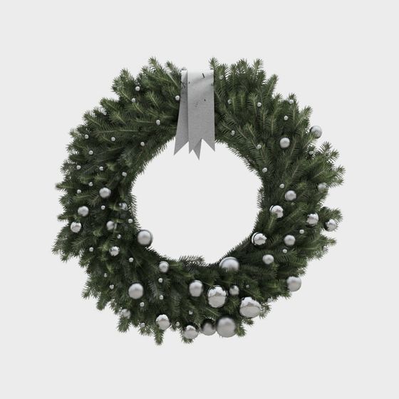 Charming Christmas Wreath 3D model for Holiday Spirit