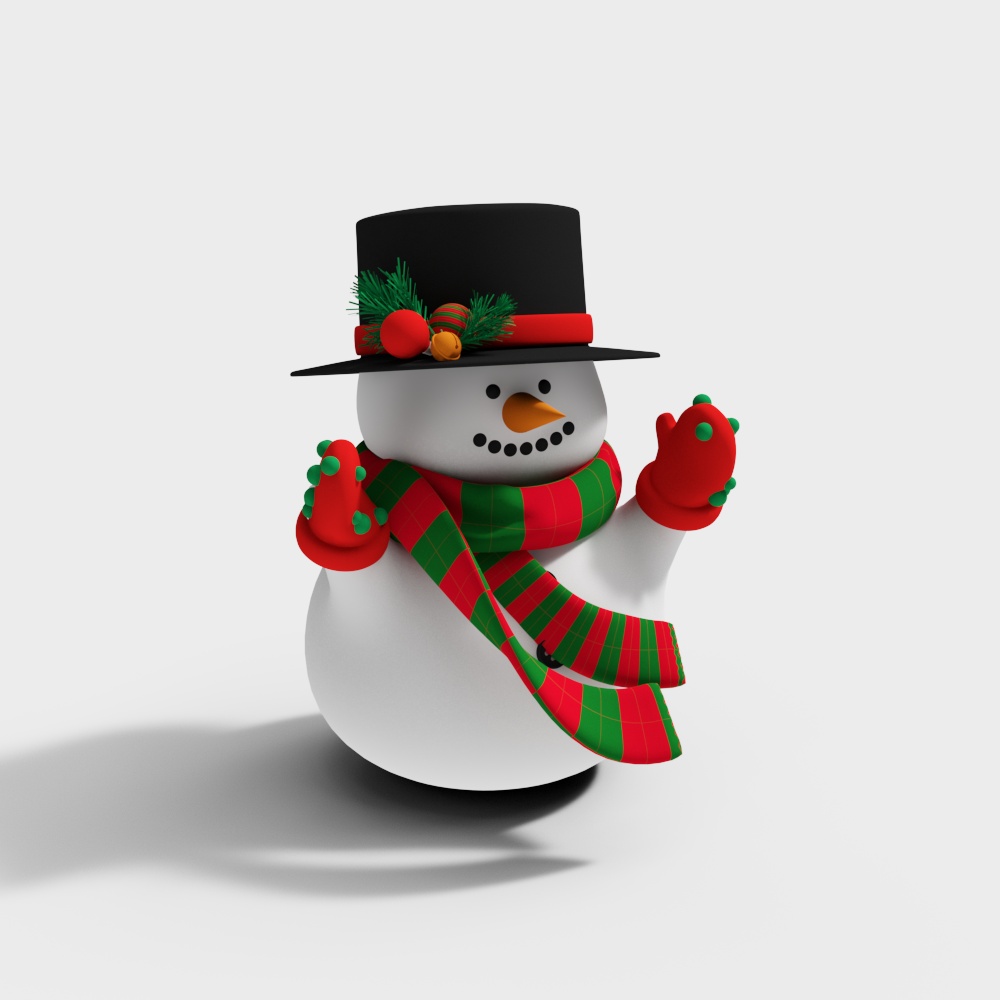 Charming Snowman 3D Model for Seasonal Projects