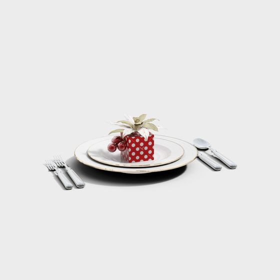 Festive Table Setting 3D model