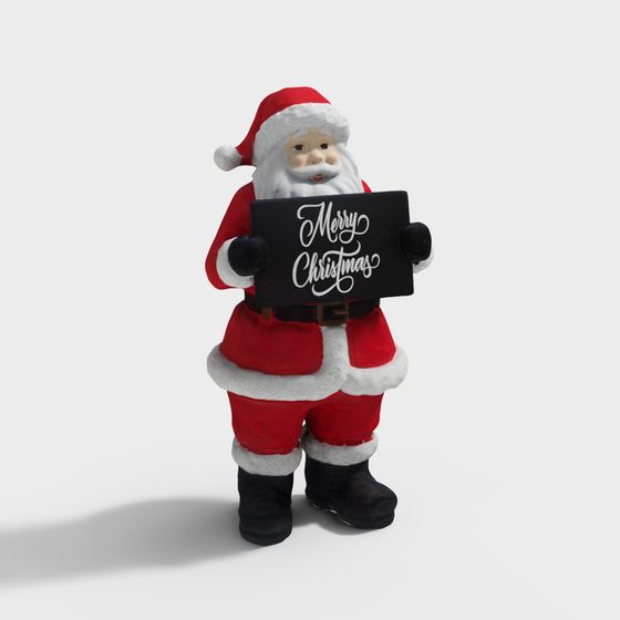 Festive Santa Claus 3D Model for Creative Projects