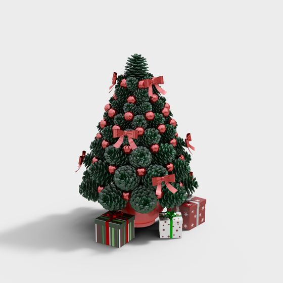 Christmas Tree and Gifts 3D model for Festive Decor