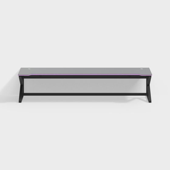 Modern Esports Room Long Table in Black