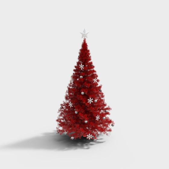Vibrant Christmas Tree 3D model for Festive Decor