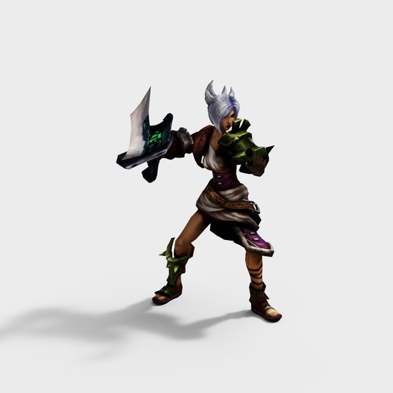 Ghost Hunter 3D model: Low-Poly and High-Detail Fusion