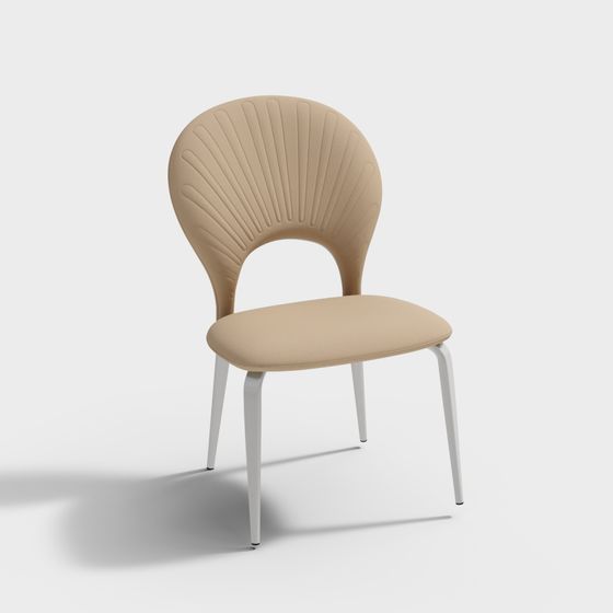 Sleek Fan Chair 3D model for Contemporary Spaces