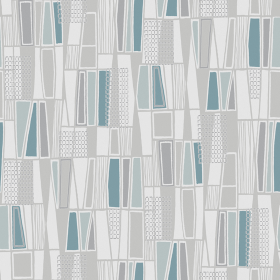 Modern Geometric Wallpaper 3D Model 1000*1000 in Blue Finish