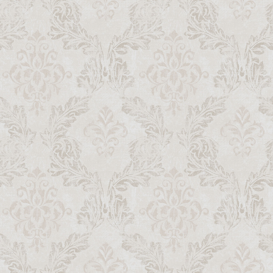 European-Style Floral Wallpaper 3D Model in Beige