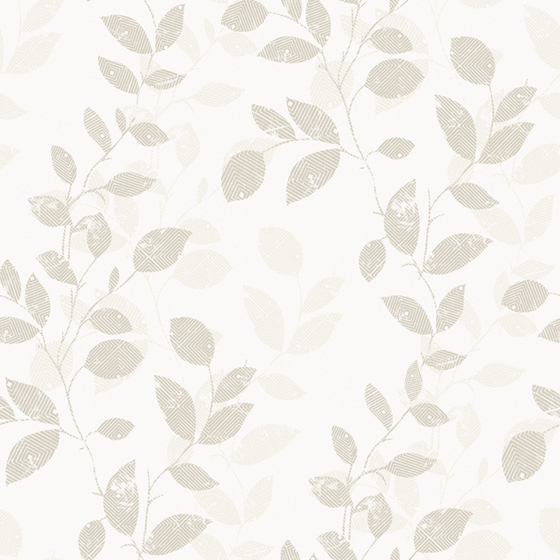 Light-Colored Plant Printed Wallpaper 3D Model - 1000x1000