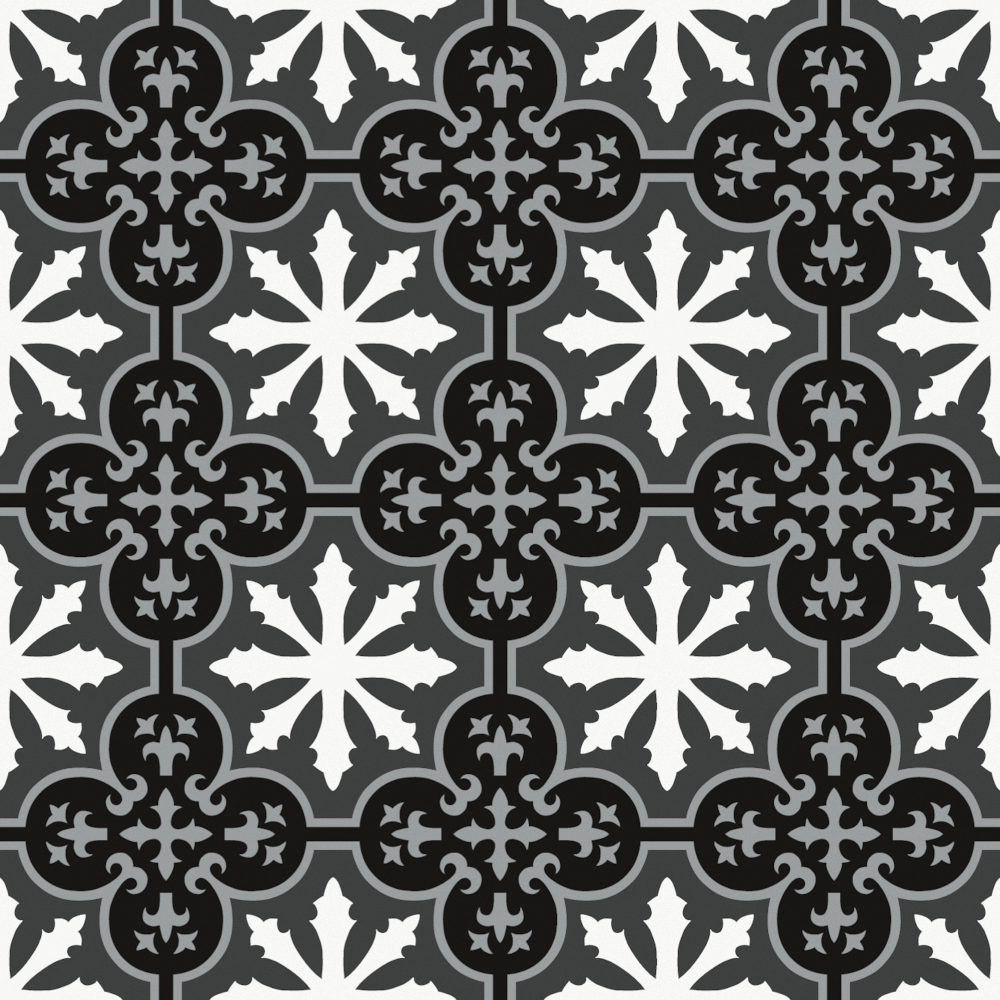 European-Style Black and White Patterned Wallpaper 1000*1000