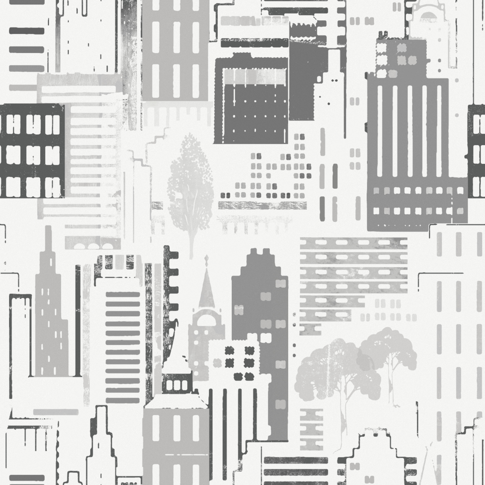 Modern Urban Silhouette Wallpaper 1000*1000