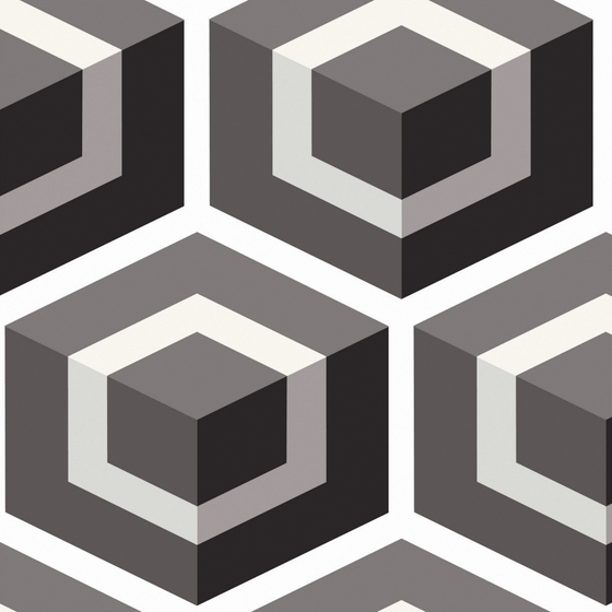 Modern Coffee-Colored Geometric Wallpaper 3D Model 1000*1000 in Golden