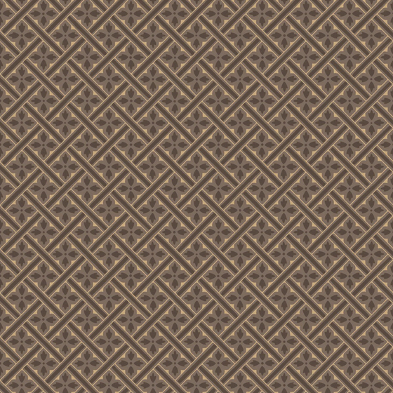 Chinese-Style Dark Floral Wallpaper 3D Model in Black