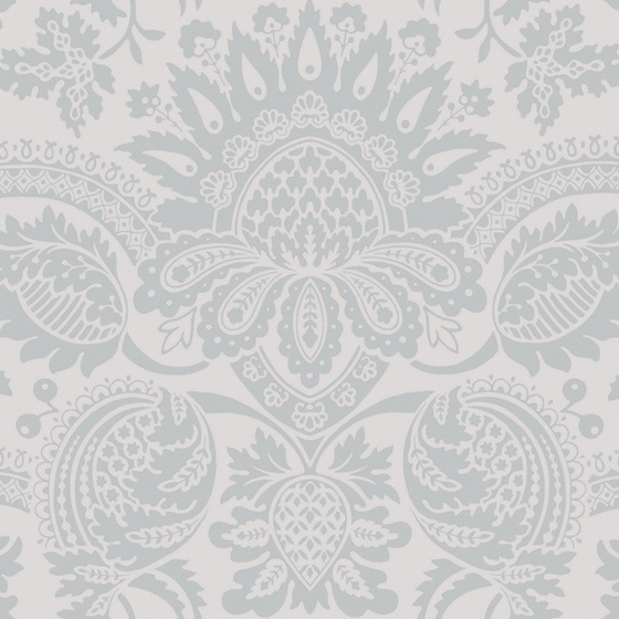 European-Style Gray Patterned Wallpaper 3D Model for Chic Interiors