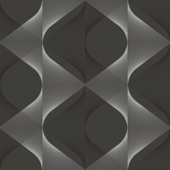 Modern Dark Geometric Texture Wallpaper 3D Model in Gray