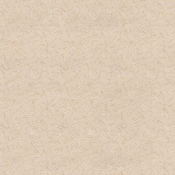 European-Style Beige Floral Wallpaper 3D Model