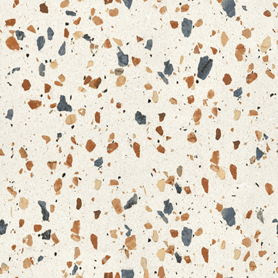 Modern Colored Terrazzo Floor Tile 3D Model in Wood Color