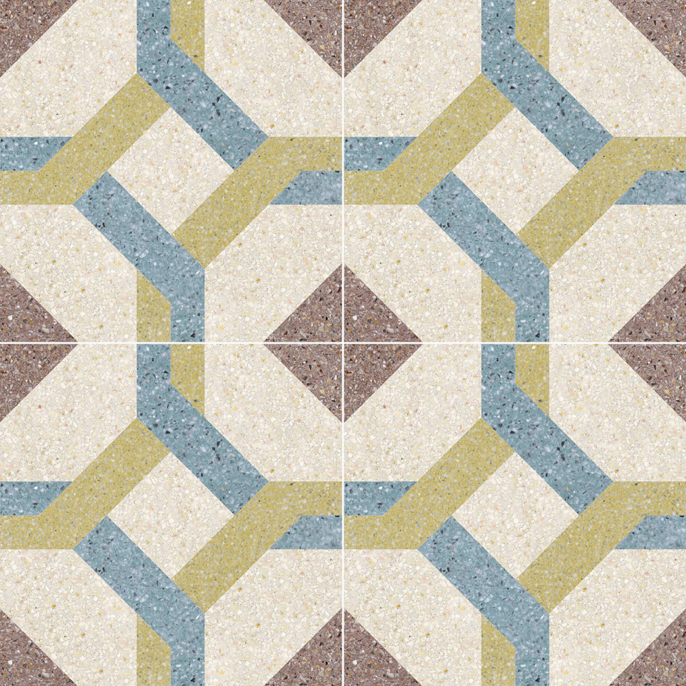 Modern Colored Flower Tiles 1000x1000