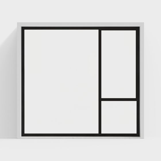 Minimalist Sliding Door 3D model