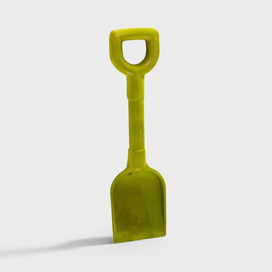 Playful Yellow Shovel 3D Model for Creative Projects