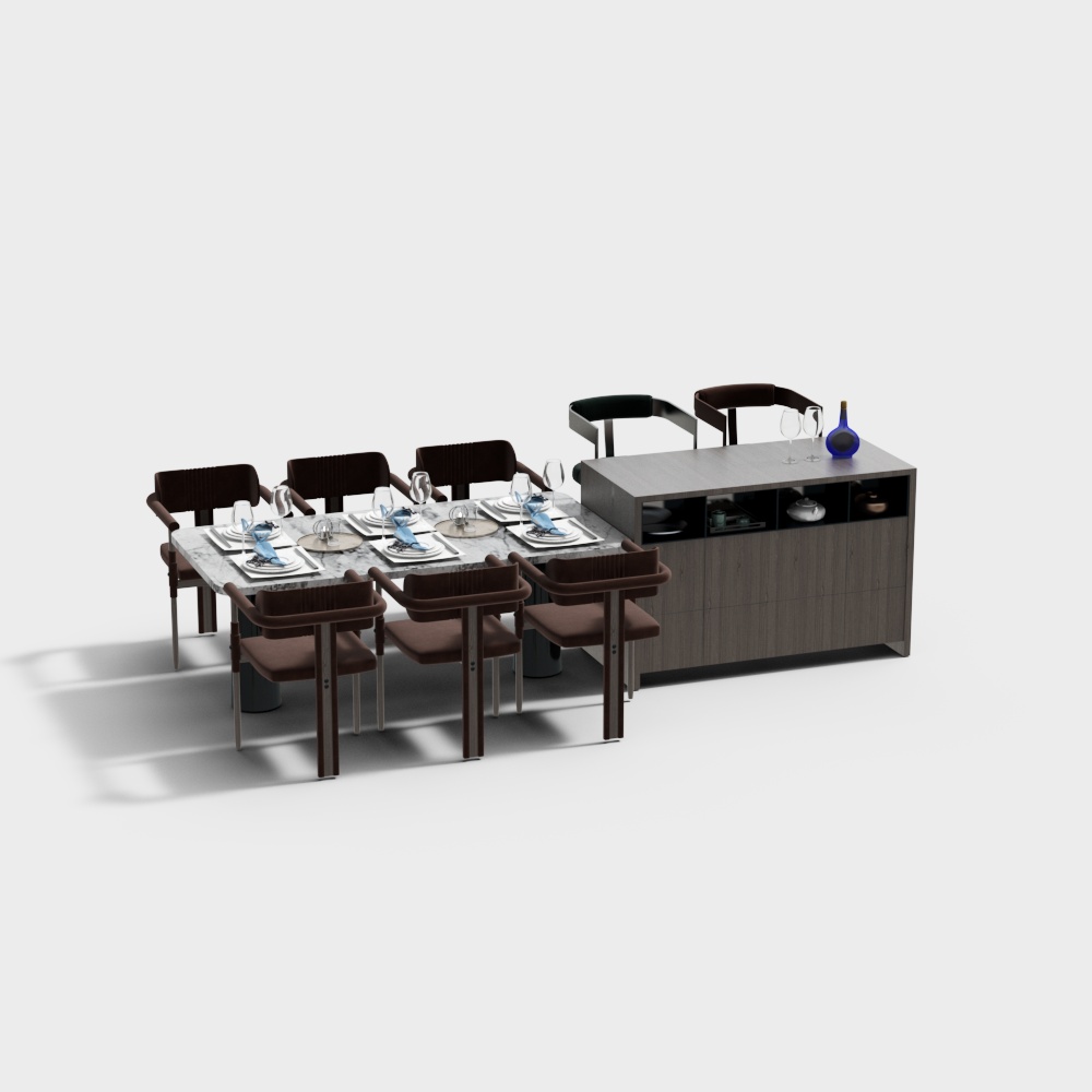 Combinaison de table et chaises moderne pour restaurant