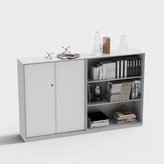 Stylish Modern Bookshelf 3D model