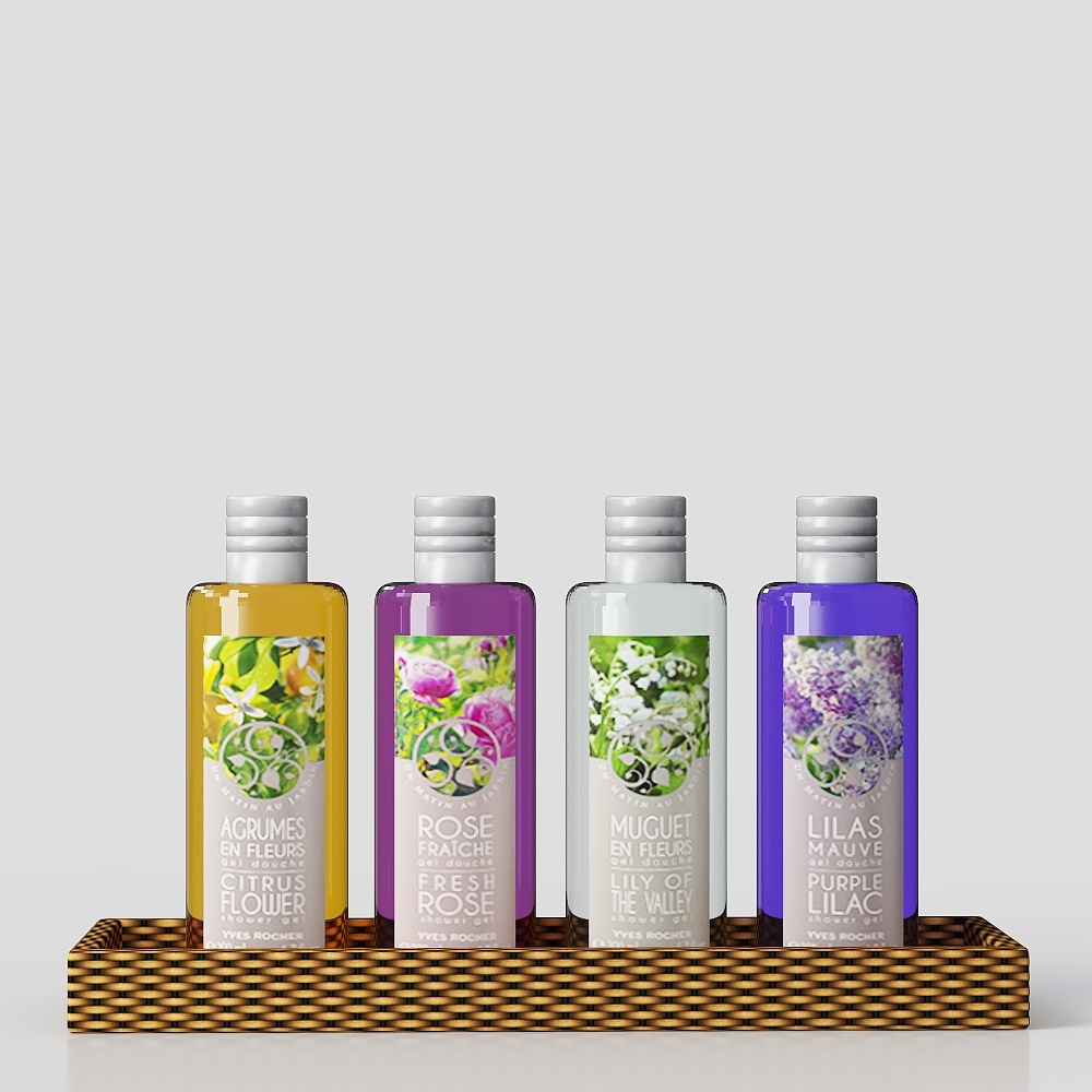 Produits de toilette modernes pour la salle de bain