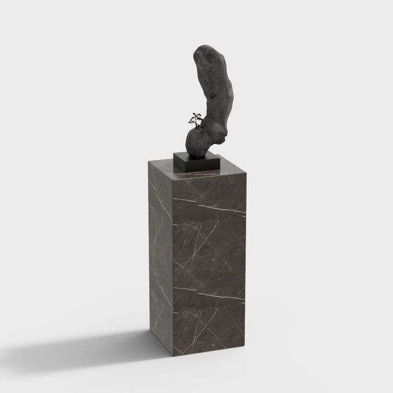 Abstract Stone Sculpture 3D model