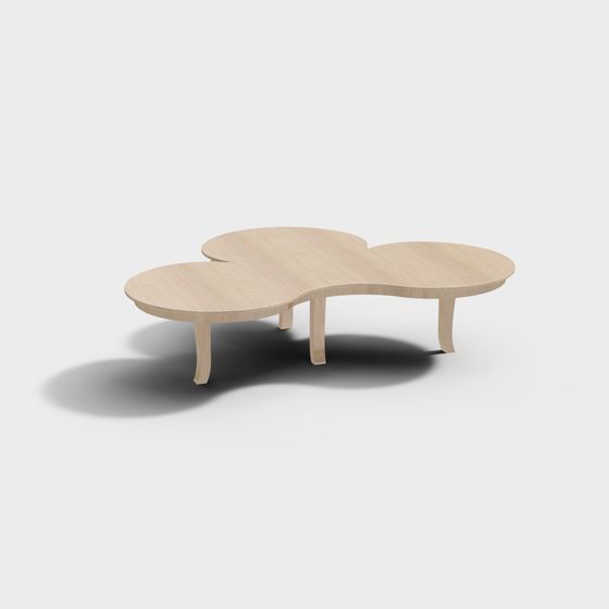 Stylish Clover Coffee Table 3D model for Contemporary Spaces