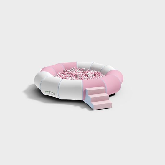 Whimsical Pink Ball Pit 3D model