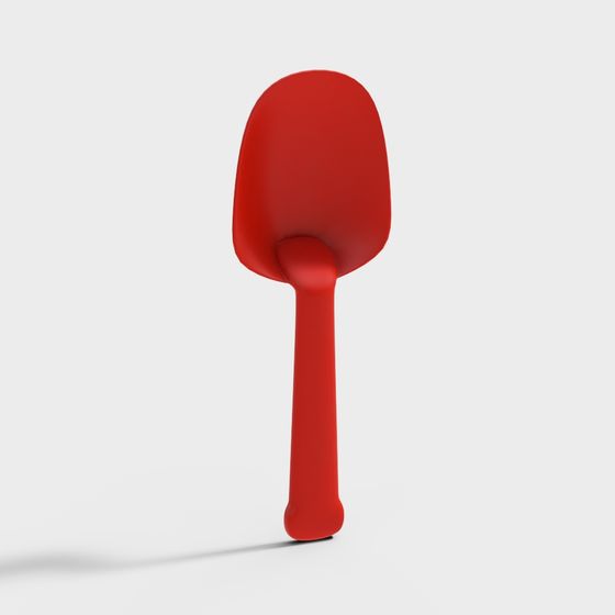 Vibrant Red 3D Shovel Model