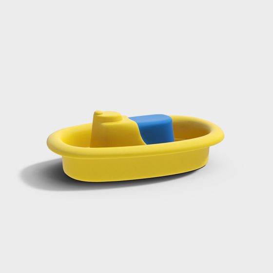 Colorful Childhood Boat 3D model