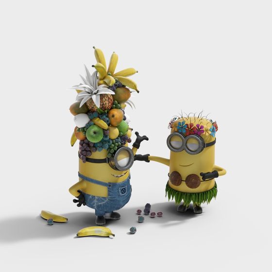 Charming Fruit Minion 3D model for Creative Projects