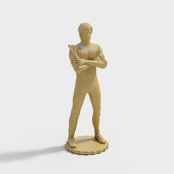 Dynamic Human Figure Low-Poly 3D model