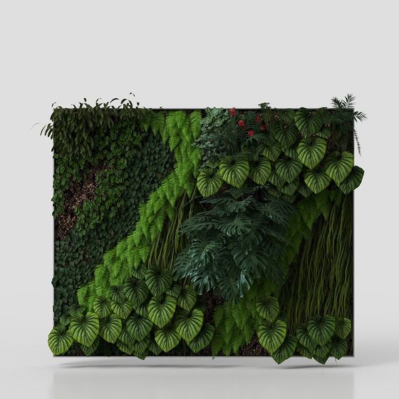 Vertical Garden Wall 3D Model for Lush Interiors