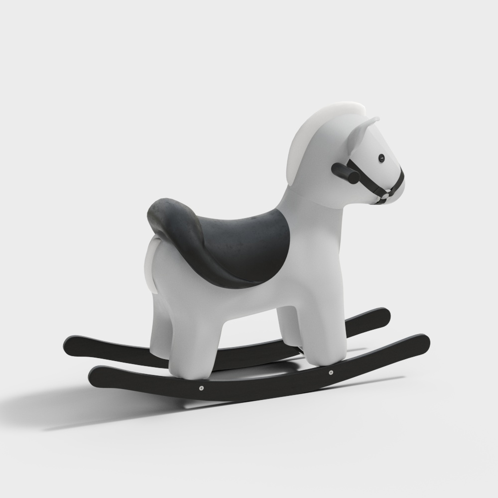 Modern wooden horse toy