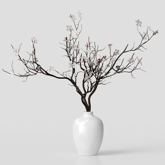 Winter Vase Low-Poly High-Detail 3D model