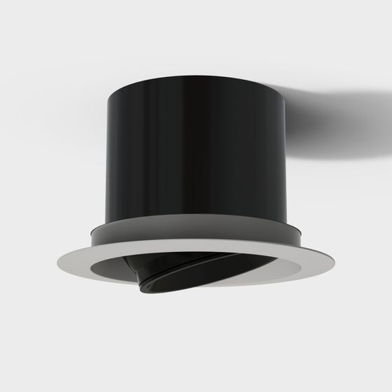 Elegant Low-Poly Black Cylinder 3D Model