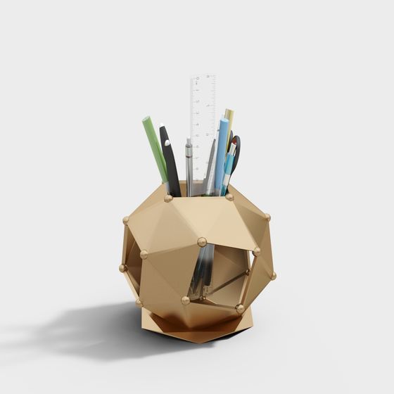 Geometric Brilliance Pen Holder 3D model