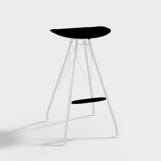 Contemporary Bar Stool 3D model for Modern Spaces