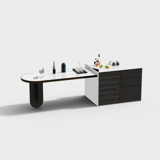 Urban Corner Bar 3D Model