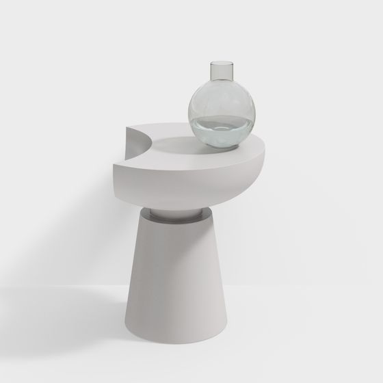 Sleek Side Table 3D model for Modern Interiors