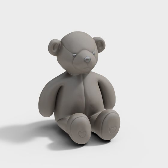 Adorable Low-Poly Bear 3D model
