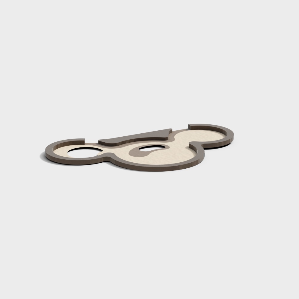 Streamlined Decorative Panel 3D model