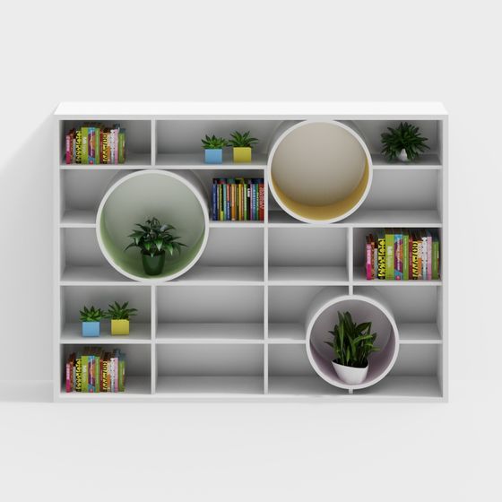 Modern Bookshelf 3D model