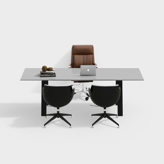 Modern Minimalist Office Furniture Set 3D model