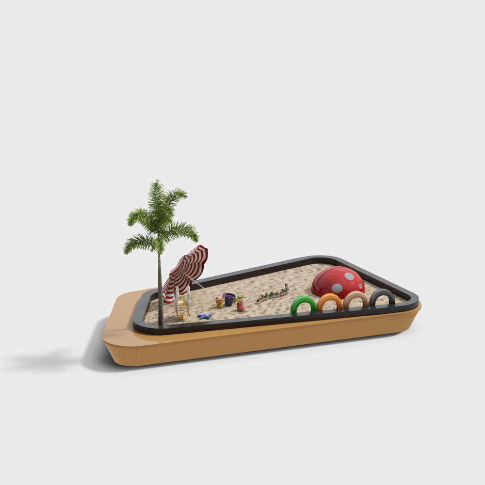 Colorful Sand Pit 3D Model for Creative Projects