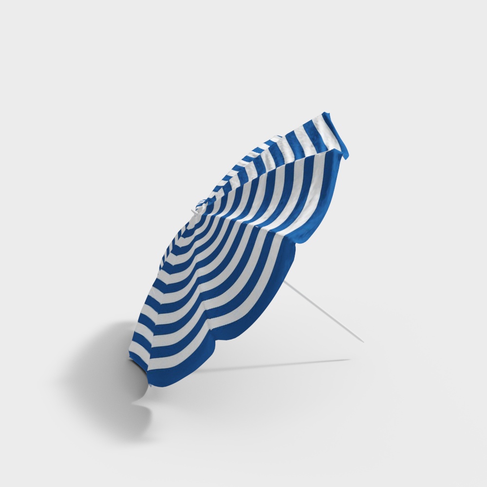 Stylish Summer Beach Umbrella 3D model